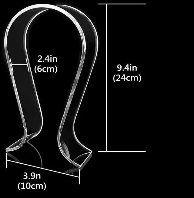 Alt view image 3 of 6 - Clear Omega Headphone Stand for On-Ear Headphone, Gaming Headset Stand, Desk Display Hanger, Compatible with Bose, Marshall, Jabra, JBL, ATH, Sony, AKG, Sennheiser Headset (Clear)