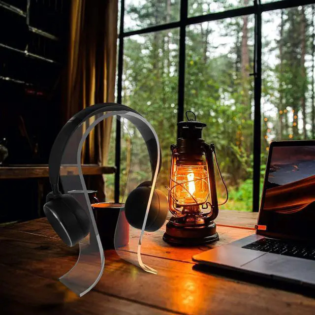 Alt view image 6 of 6 - Clear Omega Headphone Stand for On-Ear Headphone, Gaming Headset Stand, Desk Display Hanger, Compatible with Bose, Marshall, Jabra, JBL, ATH, Sony, AKG, Sennheiser Headset (Clear)