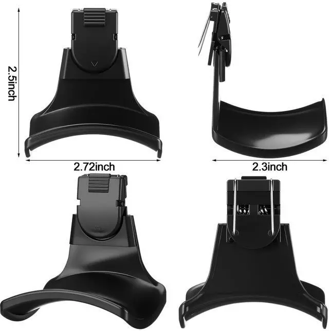 Alt view image 2 of 7 - 4 Set Fabric Wall Headphones Hook for Cubicle Organization Headset Stand for Desk Office Accessories Cubicle Decorations (Black)