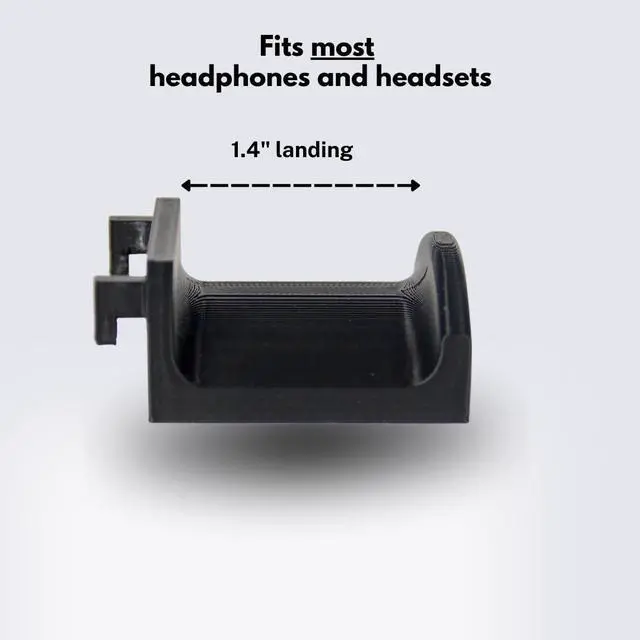 Alt view image 5 of 7 - Headphone Holder Compatible with IKEA SKADIS Pegboard, Headset Hanger Hook Mount for Desk Setup