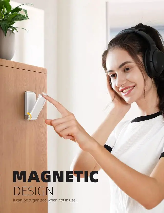 Alt view image 4 of 7 - Headphone Stand, Sticky Headset Hanger - Adhesive Headphone Holder Hook Mount, Headset Stand Holder Clip Under Desk, Earphone Clamp for Airpods Max, HyperX, Sennheiser, White