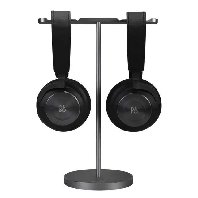Alt view image 2 of 7 - Double Headphones Stand, Aluminum Alloy Desk 3 Headsets Holder Supporting Desktop Earphone Hanger Mount Storage Rack with Heavy Base for Home and Office Display Spacegrey