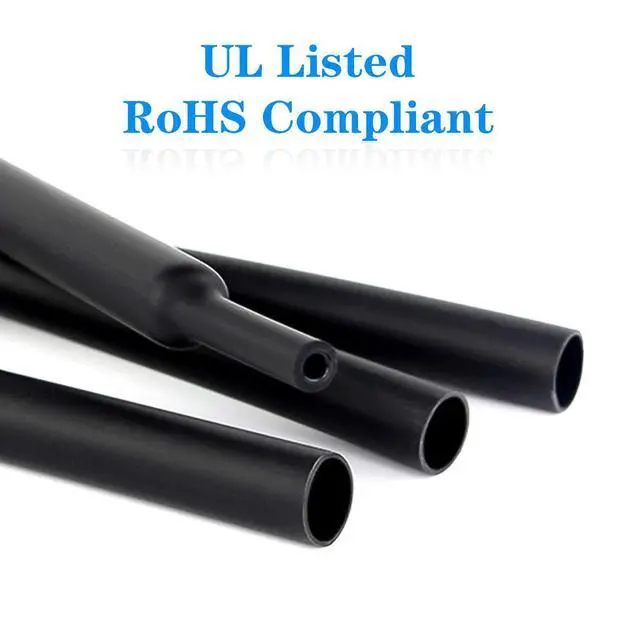 Alt view image 3 of 6 - 12 Ft 3/4" (Diameter) Dual Wall Black Heat Shrink Tubing 3:1, Each 1 Ft Long, 12 PCS No Wrinkle Electrical Shrink Tube for Wires,Marine Grade Shrink Tube with Adhesive Lined Waterproof