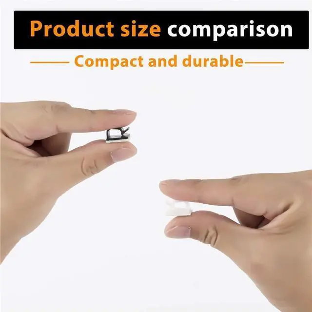 Alt view image 3 of 6 - 50pcs Cable Clips, Adhesive Cable Organizer Cord Holder, Durable Strong Cable Wire Management for Car, Office and Home (Black)