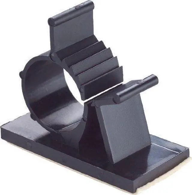 Main image of 25 Pcs UVB Plastic Kwik Clips Black Adhesive Backed Nylon Wire Adjustable Cable Clips Adhesive Cable Management Clips Adjustable Clamp