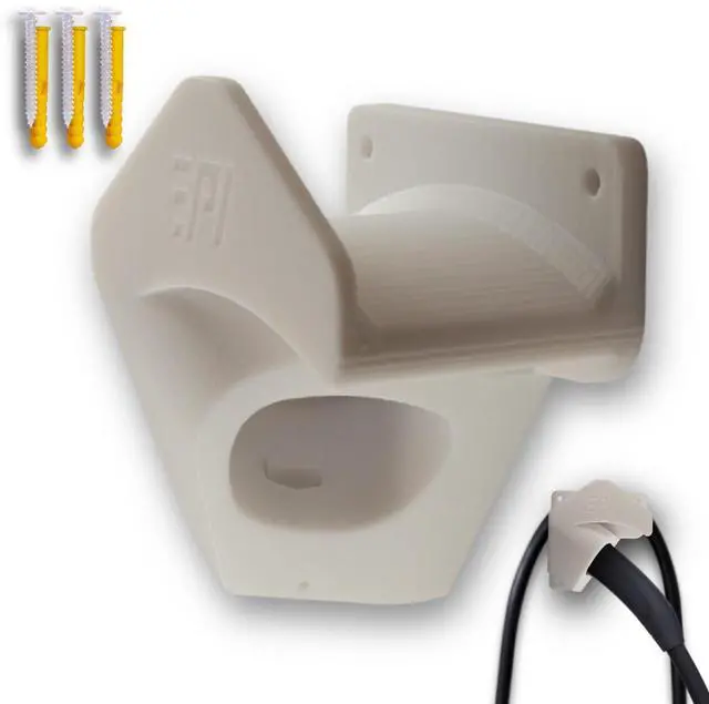 Main image of NACS Tesla Charger Wall Mount - Heavy-Duty Compact Cable Holder for Model Y/3/S/X Cybertruck Rivian Ford Hyundai Kia Chevrolet Nissan & NACS Compatible EVs (Right Side, White)