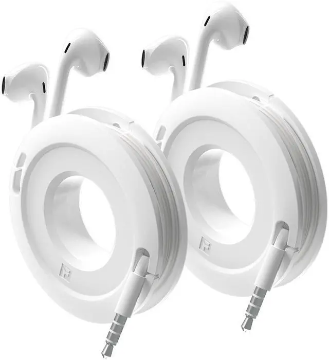 Main image of Side Winder Mini and Max Headphone, Earbud and Charging Cable Winder and Organizer Perfect for Wrapping Earbuds and Cords for Travel and Organization 2-Pack (White, Mini)