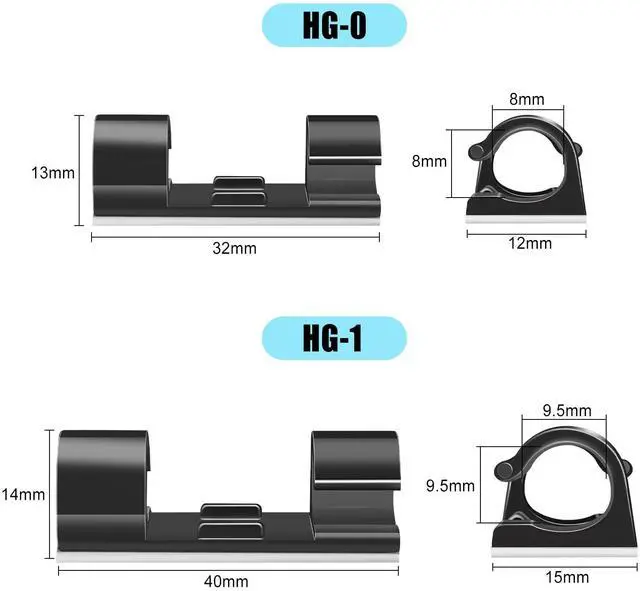Alt view image 3 of 7 - 50pcs Medium Self Adhesive Cable Clips Black,Wire Clips Cable Management Wire Organizer Cord Holder for Under Desk, Car, Wall, TV PC Ethernet Cable