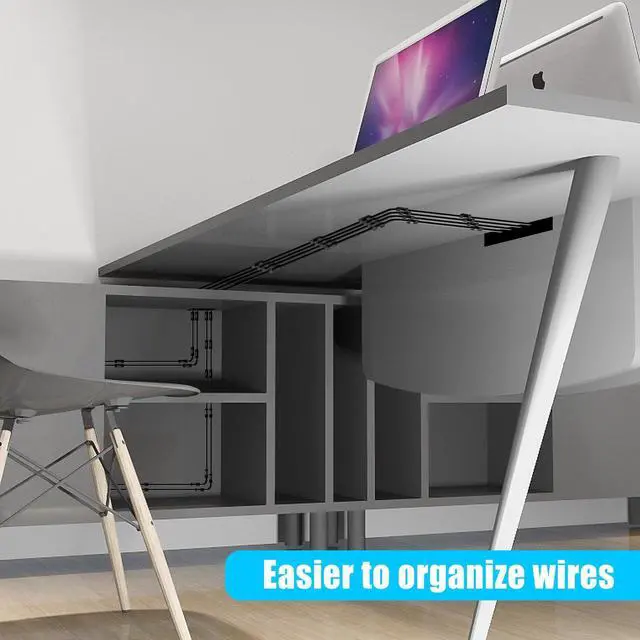 Alt view image 5 of 7 - 50pcs Medium Self Adhesive Cable Clips Black,Wire Clips Cable Management Wire Organizer Cord Holder for Under Desk, Car, Wall, TV PC Ethernet Cable