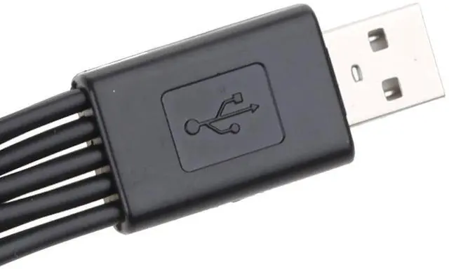 Alt view image 6 of 7 - Jizlan 1Pc Black 10 in 1 USB Multi Charger Cables for Mobile Phones USB Charging Cord 20cm/7.87in to Multi Plug Cell Phone Charger Cable 10 in 1 Cable for Smartphone Charger Cable 7.87in