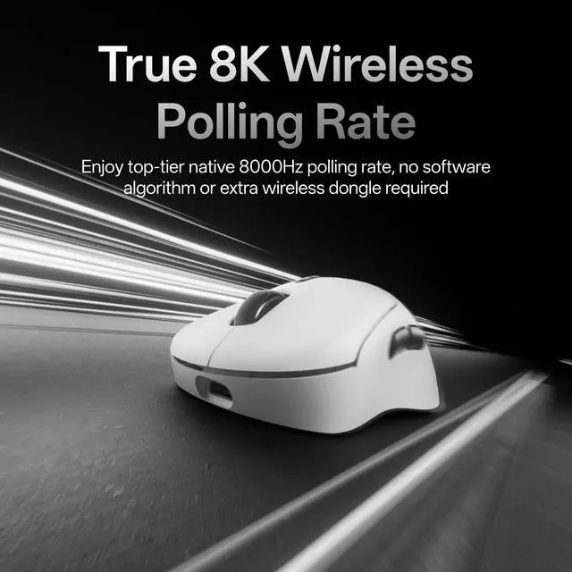 Alt view image 2 of 7 - VT3 MAX Gen-2 Wireless Gaming Mouse, True 8K Wireless Polling Rate, 53g Lightweight, Up to 750 Hr Battery, Nordic nRF54L15 MCU, 120-Million Optical Switch, 10 Programmable Buttons, Macro Enabled