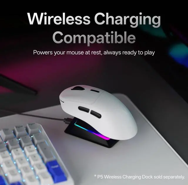 Alt view image 7 of 7 - VT3 MAX Gen-2 Wireless Gaming Mouse, True 8K Wireless Polling Rate, 53g Lightweight, Up to 750 Hr Battery, Nordic nRF54L15 MCU, 120-Million Optical Switch, 10 Programmable Buttons, Macro Enabled