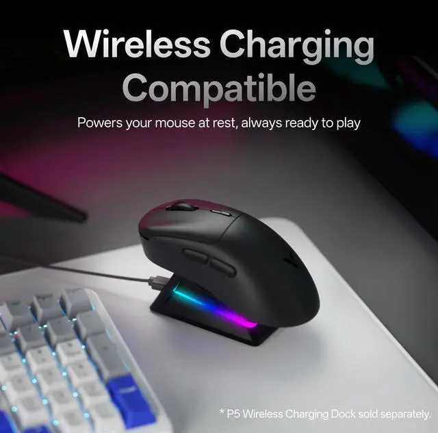 Alt view image 7 of 7 - VT3 Gen-2 Wireless Gaming Mouse, True 8K Wireless Polling Rate, 53g Lightweight, Up to 750 Hr Battery, Nordic nRF54L15 MCU, 100-Million Mechanical Switch, 10 Programmable Buttons, Macro Enabled