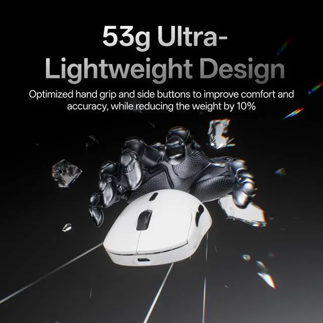 Alt view image 3 of 7 - VT2 MAX Wireless Gaming Mouse, True 8K Wireless Polling Rate, 53g Lightweight, Up to 750 Hr Battery, Nordic nRF54L15 MCU, 120-Million Optical Switch, 10 Programmable Buttons, Macro Enabled
