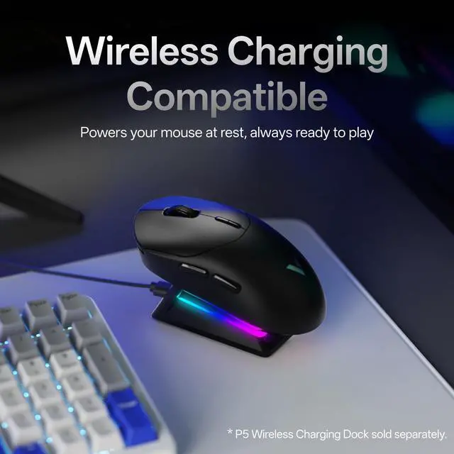 Alt view image 7 of 7 - VT2 Wireless Gaming Mouse, True 8K Wireless Polling Rate, 53g Lightweight, Up to 750 Hr Battery, Nordic nRF54L15 MCU, 100-Million Mechanical Switch, 10 Programmable Buttons, Macro Enabled