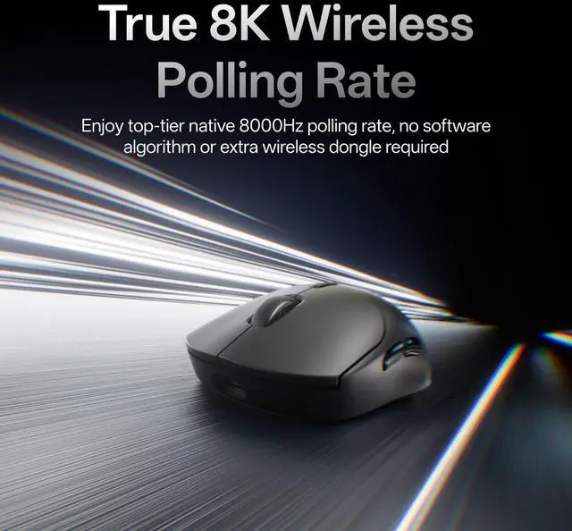 Alt view image 2 of 7 - VT2 Wireless Gaming Mouse, True 8K Wireless Polling Rate, 53g Lightweight, Up to 750 Hr Battery, Nordic nRF54L15 MCU, 100-Million Mechanical Switch, 10 Programmable Buttons, Macro Enabled
