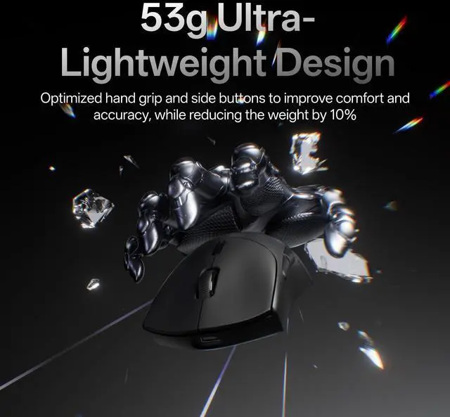 Alt view image 3 of 7 - VT7 MAX Wireless Gaming Mouse, True 8K Wireless Polling Rate, 53g Lightweight, Up to 750 Hr Battery, Nordic nRF54L15 MCU, 120-Million Optical Switch, 10 Programmable Buttons, Macro Enabled