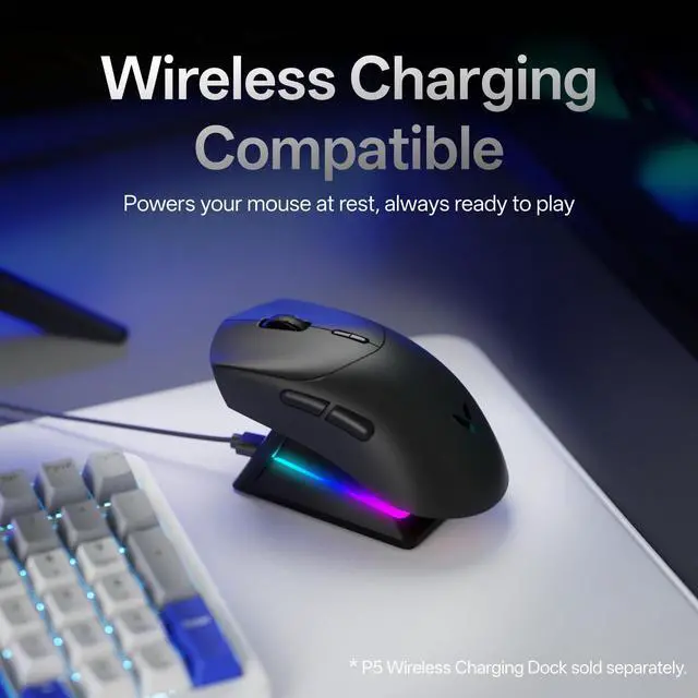 Alt view image 7 of 7 - VT7 MAX Wireless Gaming Mouse, True 8K Wireless Polling Rate, 53g Lightweight, Up to 750 Hr Battery, Nordic nRF54L15 MCU, 120-Million Optical Switch, 10 Programmable Buttons, Macro Enabled