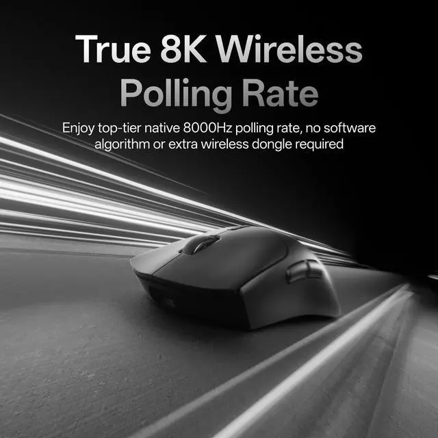 Alt view image 2 of 7 - VT7 MAX Wireless Gaming Mouse, True 8K Wireless Polling Rate, 53g Lightweight, Up to 750 Hr Battery, Nordic nRF54L15 MCU, 120-Million Optical Switch, 10 Programmable Buttons, Macro Enabled