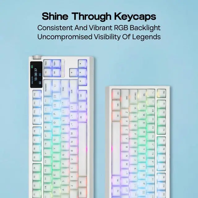 Alt view image 4 of 7 - AegisSil Keycap Set, Silicone Material, Cherry Profile, 113 Keys, 65%/75%/96%/Full Size, Custom Keyboard Keycaps Set for Cherry MX, Kailh, Outemu, Gateron Mechanical Gaming Keyboard (White)