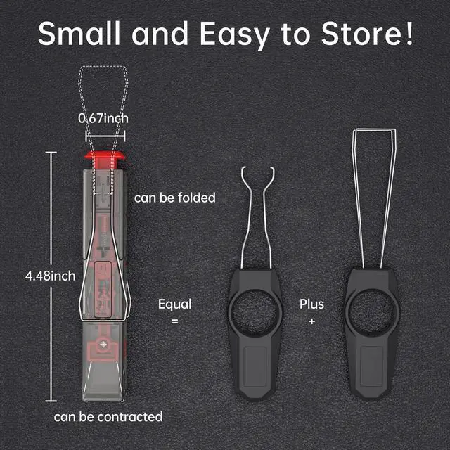 Alt view image 6 of 6 - P10 2-in-1 Switch Puller Keycap Puller for Mechanical Keyboard, 304 Stainless Steel Key Switch Keycap Puller, Easily Remove and Replace Gaming Keyboard Switches and keycaps - Black Translucent
