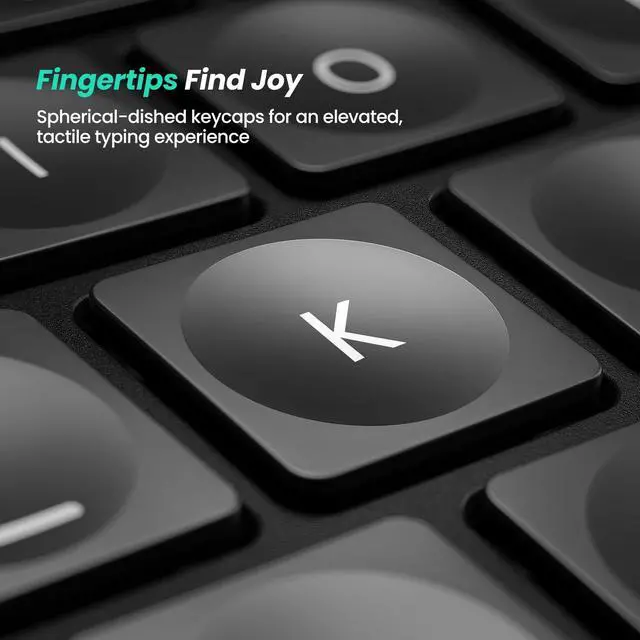 Alt view image 7 of 7 - Wireless Ergonomic Keyboard, Split Keyboard with Cushioned Wrist Rest, Bluetooth and USB Connectivity, USB-C Rechargeable, Compatible with Windows Mac(Black)