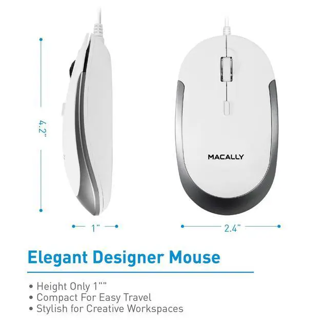 Alt view image 7 of 7 - Ultra Slim Wired Computer Keyboard and a Silent Wired Mouse, Ultimate Apple Accessories