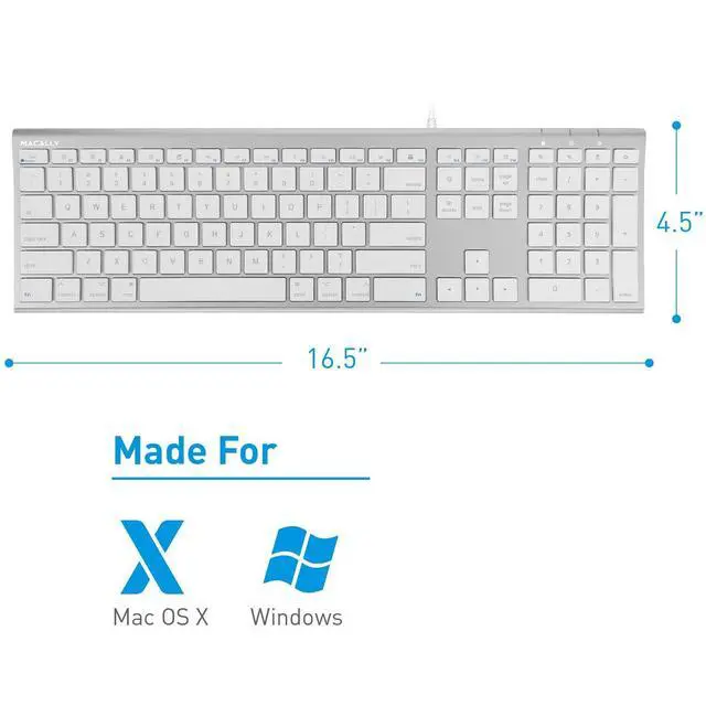 Alt view image 5 of 7 - Ultra Slim Wired Computer Keyboard and a Silent Wired Mouse, Ultimate Apple Accessories