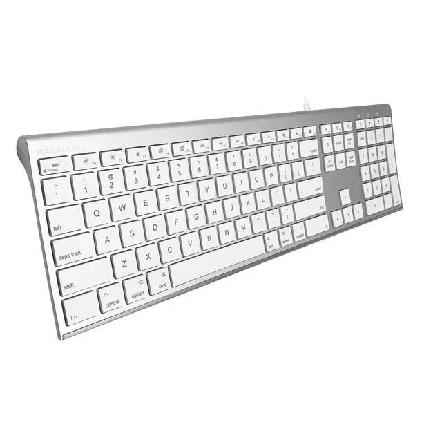 Alt view image 2 of 7 - Ultra Slim Wired Computer Keyboard and a Silent Wired Mouse, Ultimate Apple Accessories