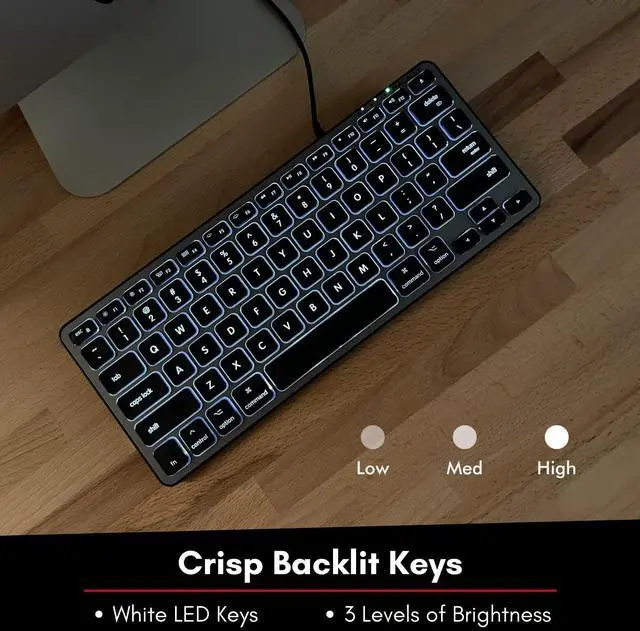 Alt view image 5 of 7 - Backlit Compact Keyboard and a Wired Computer Mouse, Sleek and Clean