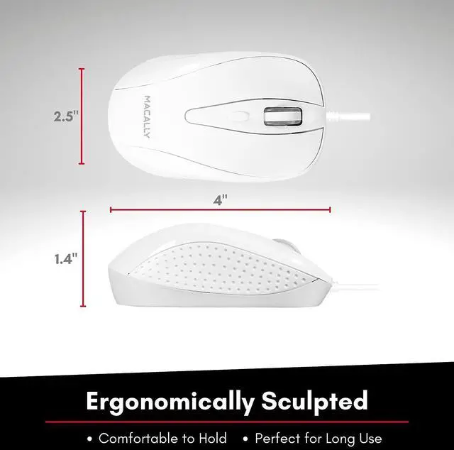 Alt view image 6 of 7 - Extended Wired Keyboard and Mouse Combo, Ergonomic Comfort