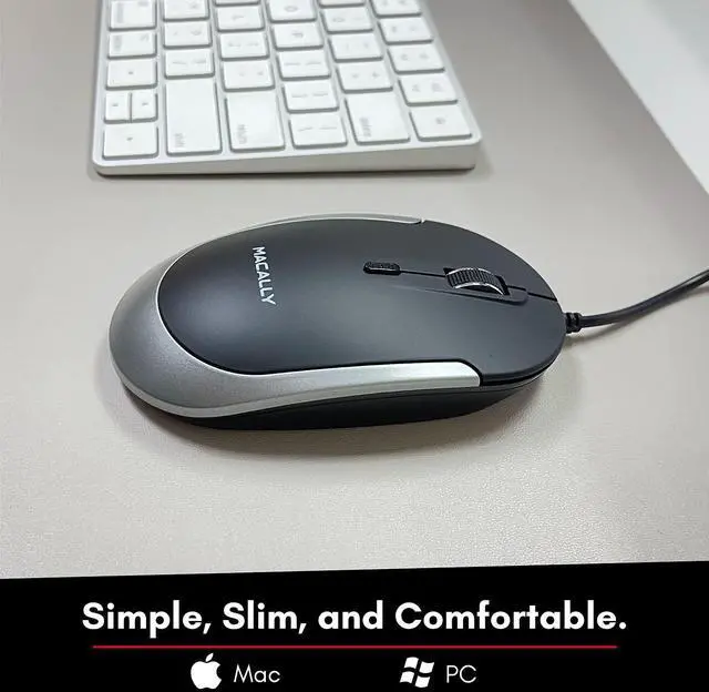 Alt view image 6 of 7 - Backlit Compact Keyboard and a Wired Computer Mouse, Sleek and Clean