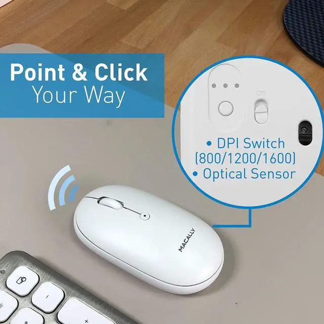Alt view image 2 of 7 - Wireless Bluetooth Rechargeable Mouse and a Wireless Bluetooth Keyboard for Mac & PC, Classic Apple Essentials