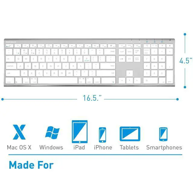 Alt view image 7 of 7 - Wireless Bluetooth Rechargeable Mouse and a Ice White Finish Wireless Bluetooth Keyboard, Classic Apple Aesthetic