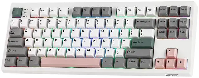 Main image of TH87 Wireless Mechanical Keyboard with 10000mAh Battery, BT/2.4GHz/Wired, Hot Swappable Custom, PBT Keycap, RGB Backlit, Gasket, TKL Gaming Keyboard for PC/Mac (Sea Salt Silent)