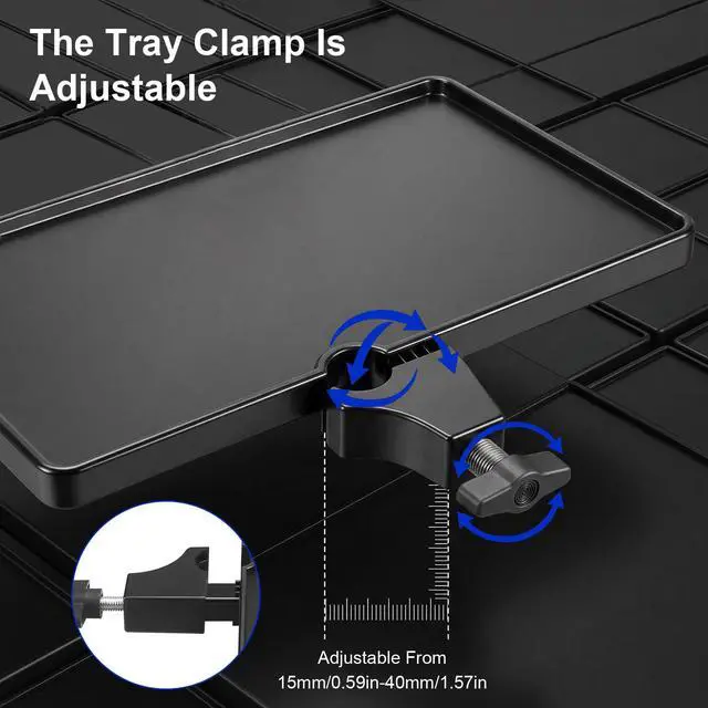 Alt view image 5 of 7 - Microphone Stand Tray with Crab Clamp Suitable for Music Stand, Mic Stand, Attention Table