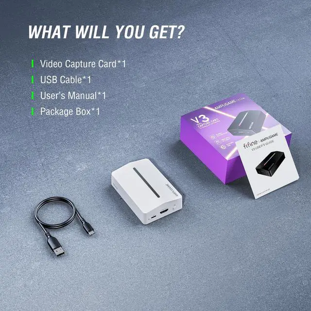 Alt view image 7 of 7 - Fifine AmpliGame Gaming Capture Card USB 4K HDMI, 1080P Audio Video Capture Card for OBS Streaming with RGB, HDMI in/Out Compatible for Switch/XBOX/PS5/Computer-V3 White