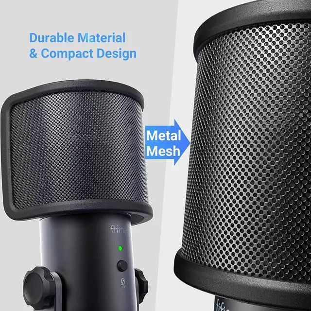 Alt view image 7 of 7 - Streaming Gaming USB Microphone Kit, PC Condenser RGB Mic with Pop Filter Plug and Play for Online Game, Discord, Twitch (A6TW+U1)