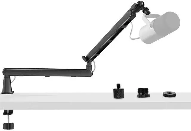 Main image of Microphone Boom Arm - Heavy Duty Low Profile Metal Mic Arm Stand with Desk Clamp & Cable Management, 360° Rotatable, Fits Shure SM7B/MV7, Blue Yeti, Fifine AM8, AT2020 for Podcasting & Gaming