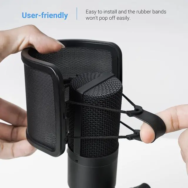 Alt view image 5 of 7 - USB Computer Microphone for Recording YouTube Video Voice Over Vocals for Mac & PC, Condenser Mic with Pop Filter (K669L+U1)