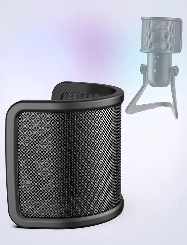Alt view image 7 of 7 - USB Gaming Microphone with Pop Filter Bundle, PC Streaming Mic with Quick Mute Kit, RGB Recording Podcasting Condenser Mic for YouTube, Video, Studio (A6W+U1)