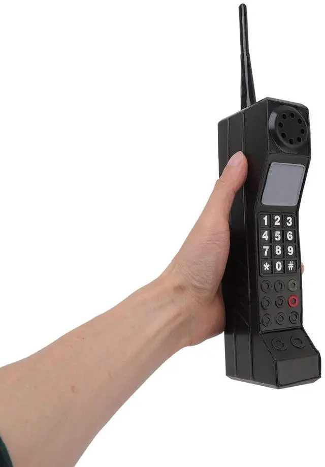 Main image of Retro 90s Mobile Phone Prop - Black, for 80s 90s Party Decor & Home Living Room Decor