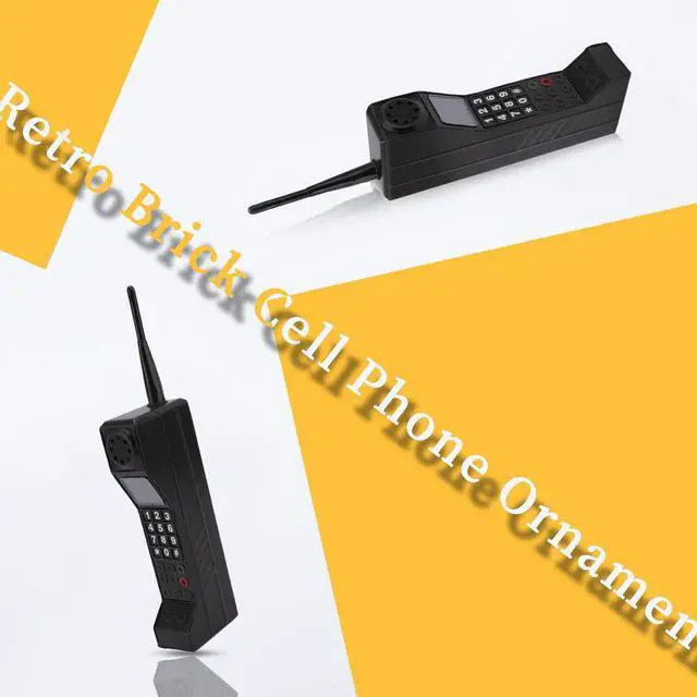 Alt view image 5 of 7 - Retro 90s Mobile Phone Prop - Black, for 80s 90s Party Decor & Home Living Room Decor