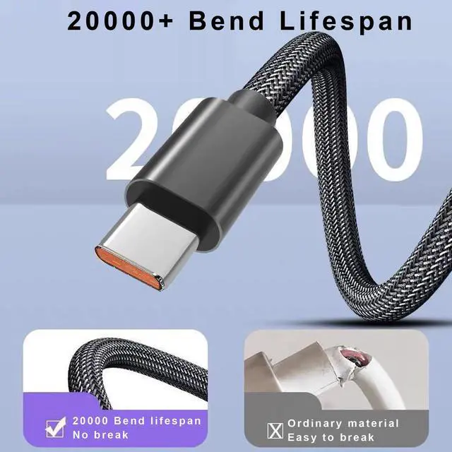 Alt view image 6 of 7 - Podcast Microphone Charger Cable for Zealsound K66 Series/KM8/KD9S, Fifine A6/K688, HyperX QuadCast, Logitech Yeti GX, Razer Seiren V3, BOYA Mini | USB-C Fast Charging 3.3 FT Braided Cord