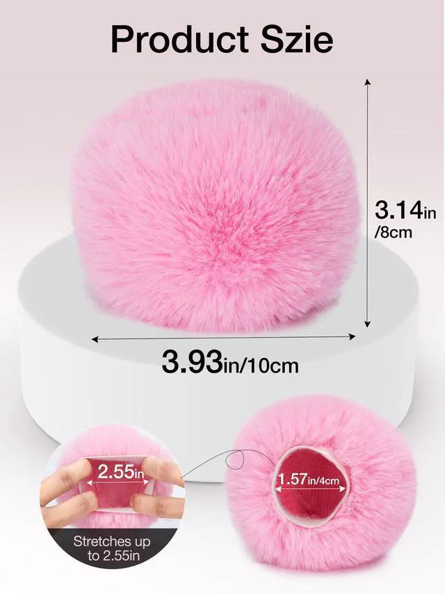 Alt view image 4 of 7 - Blue Yeti Microphone Pop Filter, Mic Cover Furry Foam for Blue Yeti, Fifine AM8, HyperX SoloCast, Razer Seiren V3 Mini Microphones and Most Mic (Pink)