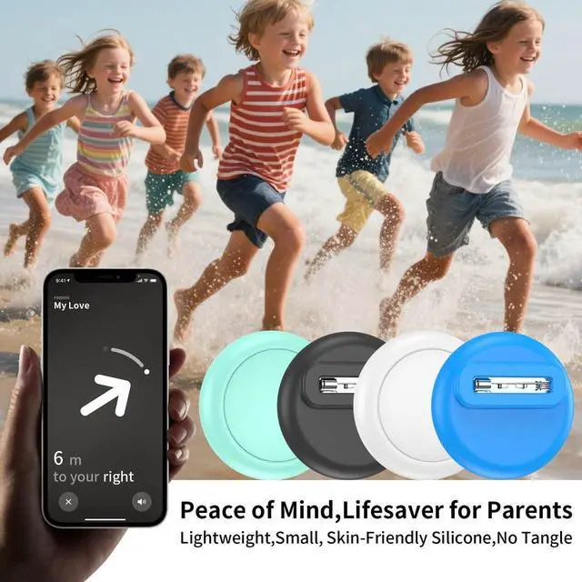Alt view image 4 of 7 - for AirTag Holder for Kids 4-Pack, Waterproof Air Tagholder Hidden Pin Discreet Toddler Tracker for School Uniforms, Jackets, Backpack & Dog Collar Compatible with Apple AirTag 1st & 2nd Gen