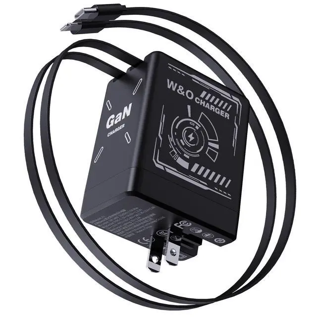 Alt view image 2 of 7 - 2 in 1 Retractable Wall Charger Plug for iPhone 16/15/14/13/12,iPad,Galaxy,Pixel