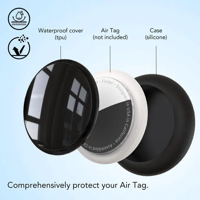 Alt view image 6 of 7 - for AirTag Holder for Kids 4-Pack, Waterproof Air Tagholder Hidden Pin Discreet Toddler Tracker for School Uniforms, Jackets, Backpack & Dog Collar Compatible with Apple AirTag 1st & 2nd Gen