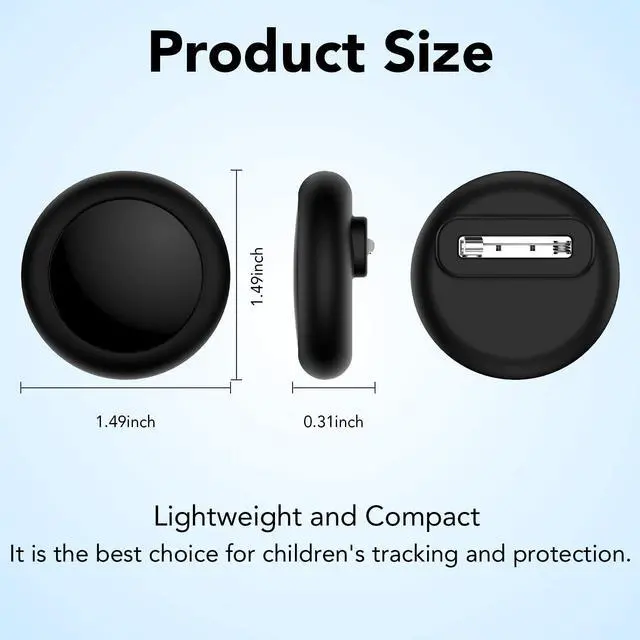 Alt view image 7 of 7 - for AirTag Holder for Kids 4-Pack, Waterproof Air Tagholder Hidden Pin Discreet Toddler Tracker for School Uniforms, Jackets, Backpack & Dog Collar Compatible with Apple AirTag 1st & 2nd Gen