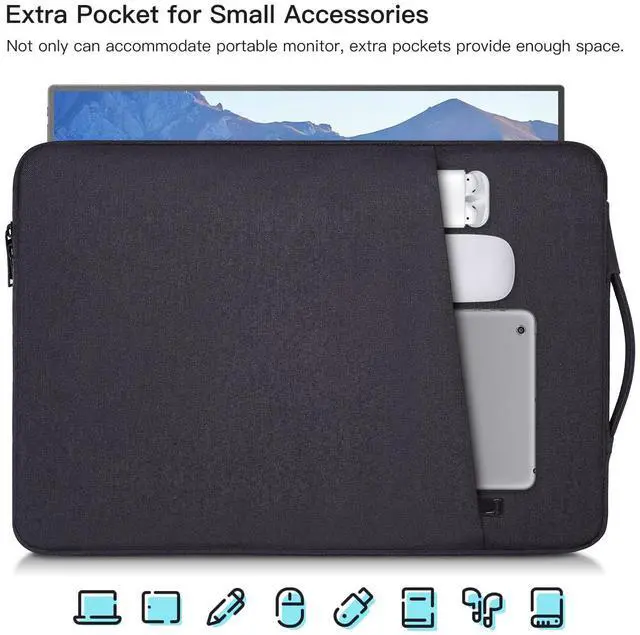 Alt view image 3 of 6 - 17.3 Inch Portable Monitor Carrying Bag Sleeve for EVICIV ZSCMALLS ASUS Acer Bimawen Feiasia CUIUIC Cocopar MAGICRAVEN NexiGo,16.14 x 11.41 Computer Laptop Gaming Monitor Travel Case